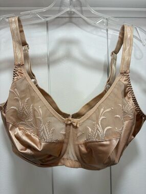 Elomi Caitlyn Underwire Full Coverage Bra Nude Plus Size 36H Bows EL8030NUE